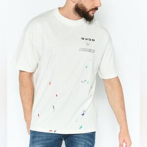 Good For Nothing SS Graphic Printed T-Shirt Off White M NWT IN PACKAGE
